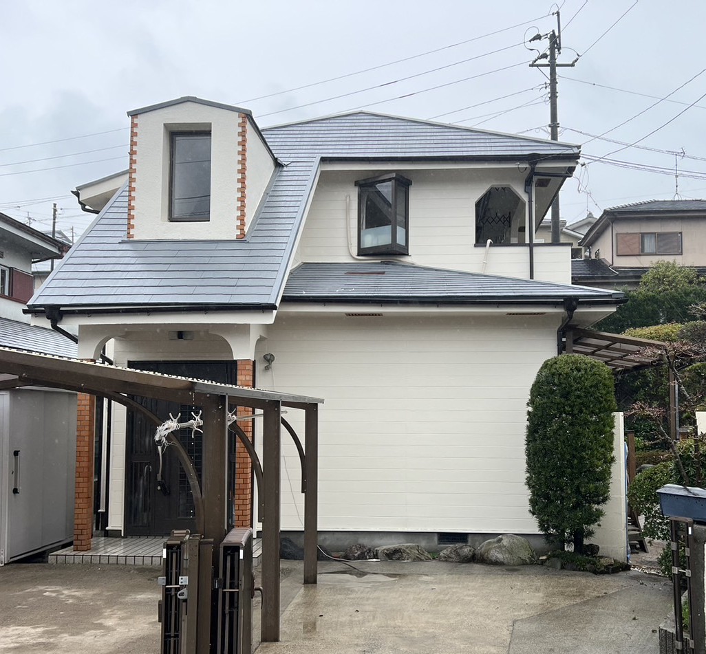 西陵　屋根・外壁塗装・ウッドデッキ・塀塗装工事